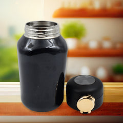 Thermos Steel Bottle Push Button  Fashion Cup Temperature Display Bottle (420 Ml)