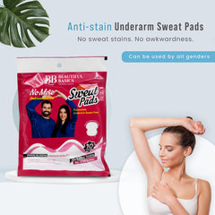 0978 Underarms Sweat Pads Disposable Highly Absorbent Pads Cotton Anti-allergic Anti Bacteria Anti Smell Underarm Perspiration Pad For Men And Women (Pack Of 10)