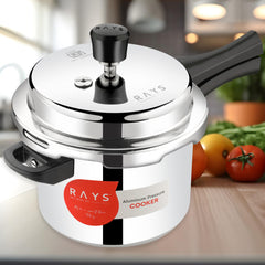 Aluminium Rays Aura Pressure Cookers With Outer Lid (5.5 Litres)