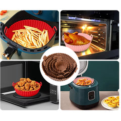 Air Fryer Reusable Silicone Pot With Handles (6 Pc Set)